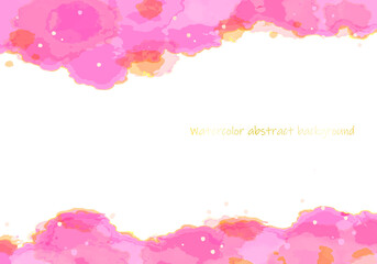 水彩ピンクのアブストラクト背景