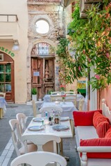 Rethymno Town and Port in Crete Greece