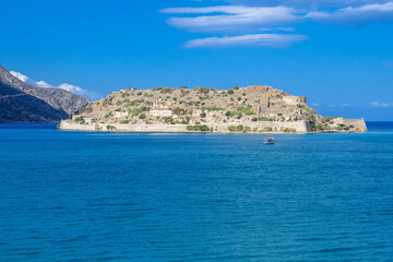 Fototapeta na wymiar Spinalongka Island in Lasithi Lassithi Crete Greece