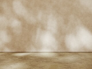 Premium podium, stand, platform with shadow on the wall for advertising products. Composition of geometric objects -3D render.Mock up for presentation cosmetic products, spa, body care bottle. 