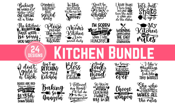 Premium Vector  Set of funny kitchen lettering funny kitchen quote for  sign poster tshirt and much more