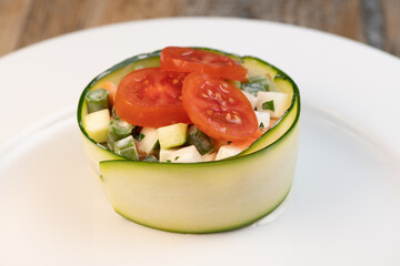 Macedonia salad, macedoine de legumes, mixed vegetable salad, french cuisine