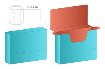 Box packaging die cut template design. 3d mock-up