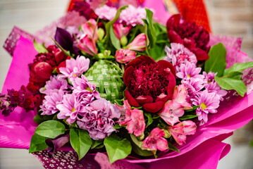 nice bouquet in the hands