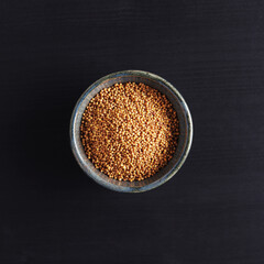Mustard seeds in a bowl