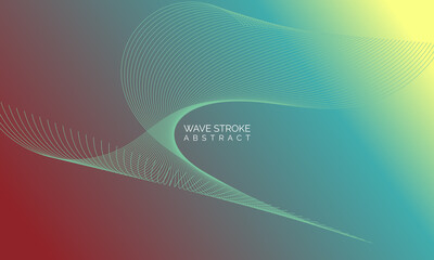 Wave line of flowing particles abstract vector background, smooth curvy shape dots fluid array. 3d shape dots blended mesh, future technology relaxing wallpaper.