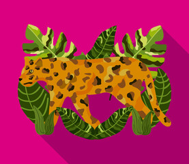 leopard and leafs