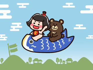 金太郎とこいのぼり
