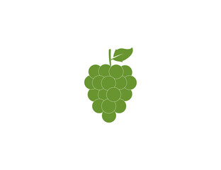 Fruit, grapes icon on white background. Vector illustration.