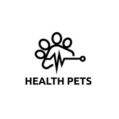 healthy pet logo vector concept, icon, element, and template for company
