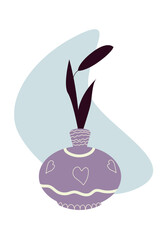 Abstract contemporary aesthetic background . Vector cartoon illustration