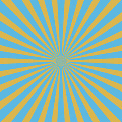 Abstract sunburst design. Golden blue pattern banner. Vector illustration.