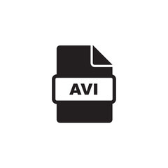 avi file icon symbol sign vector