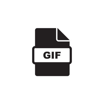 gif file icon symbol sign vector