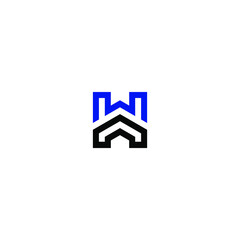 Letter H Home logo type vector design illustration