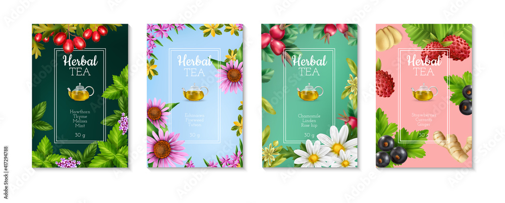 Poster Herbal Tea Poster Set