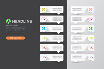 vector clean modern white paper web Infographic square banners set on grey background. Vector illustration can be used for workflow layout, step diagram, number options, web design, and presentation