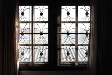 window with Wrought iron