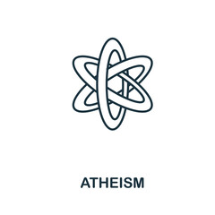 Atheism icon. Simple element from religion collection. Creative Atheism icon for web design, templates, infographics and more