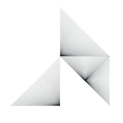 Triangle Logo with lines.Square unusual icon Design .Black Vector stripes .Geometric shape.