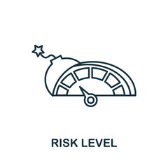 Fototapeta na wymiar Risk Level icon. Simple element from risk management collection. Creative Risk Level icon for web design, templates, infographics and more
