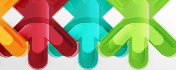 Abstract glossy crosses background for business or technology presentations, internet posters or web brochure covers