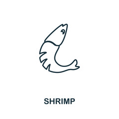 Shrimp icon. Simple illustration from seafood collection. Creative Shrimp icon for web design, templates, infographics and more