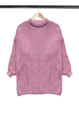 Sweater on hanger isolated