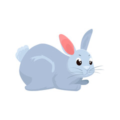 Rabbit flat icon. Colored vector element from animals collection. Creative Rabbit icon for web design, templates and infographics.