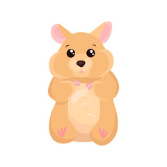 Hamster flat icon. Colored vector element from animals collection. Creative Hamster icon for web design, templates and infographics.