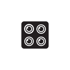 quad camera icon symbol sign vector