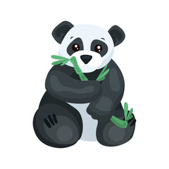 Panda flat icon. Colored vector element from animals collection. Creative Panda icon for web design, templates and infographics.