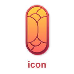 Gold Burrito icon isolated on white background. Traditional mexican fast food. Vector.