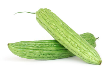 Bitter melon isolated on white background.