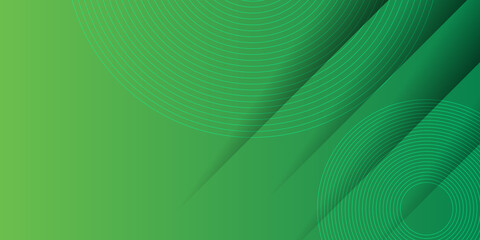 Green abstract background wave with light and circles