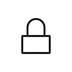 Lock icon in trendy flat style for Graphic Design Projects.