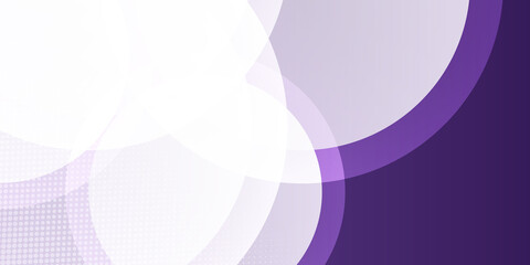 Gradient purple white abstract circle background. Abstract circle papercut smooth color composition. Abstract geometric background with purple gradient vanishing circles. Modern template for banner