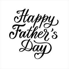 Happy Father's Day hand lettering vector illustration for card, postcard, print, poster.