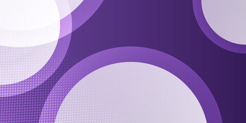 Gradient purple white abstract circle background. Abstract circle papercut smooth color composition. Abstract geometric background with purple gradient vanishing circles. Modern template for banner