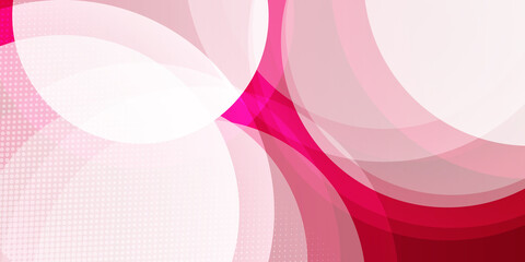 Abstract background with red white circles. Glossy colorful circles abstract background, modern geometric design. Abstract colorful geometric composition - multicolored circle background