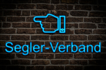 Fototapeta premium Leuchtreklame Segler-Verband