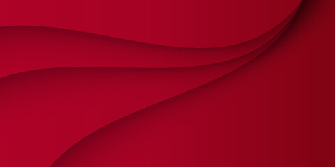 Red wave curve line vector background on black space grey silver background overlap layer paper for text and message modern design. Abstract red circle overlap shadow on grey with simple text design