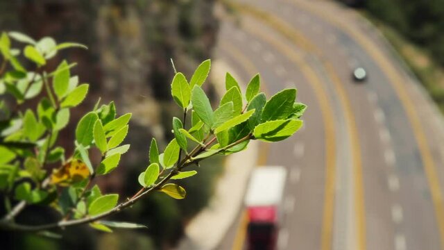 High-speed highway in the mountains in Turkey near Antalya Kemer