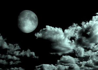 Fototapeta premium The moon in the night sky