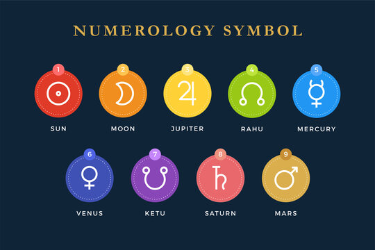 The Numerology Symbol. Isolated Vector Illustration