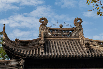Chinese ancient house, wall in ancient chinese house.
