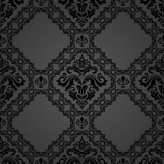 Orient classic pattern. Seamless abstract dark background with vintage elements. Orient background. Ornament for wallpaper and packaging