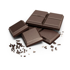 wedges of chocolate