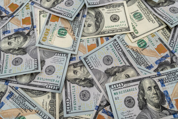 100 us currency as background