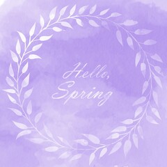 hello spring early days of spring watercolor illustration